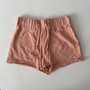 James Perse 100% Cotton Women's Drawstring Shorts Coral